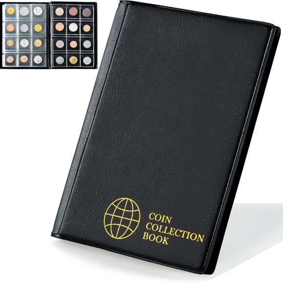 Coin Collection Album - Coin Holder Book Coin Storage Album Money Penny Pocket f - Picture 1 of 6